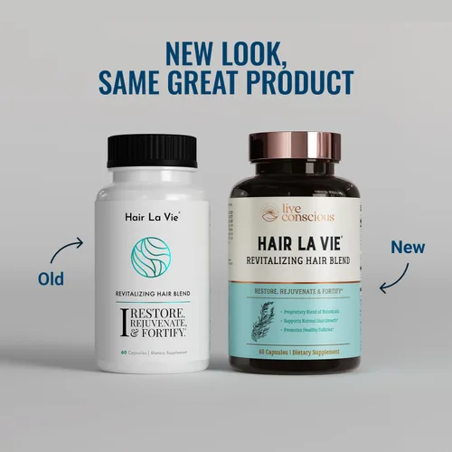 Vista 2 de Hair La Vie Live Conscious Revitalizing Blend Vitaminas para el crecimiento del cabello para mujeres para apoyar la salud del cabello, suplementos