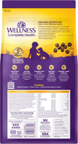 Vista 9 de Wellness Complete Health Alimento seco para cachorros, pollo, salmón y avena, bolsa de 5 libras