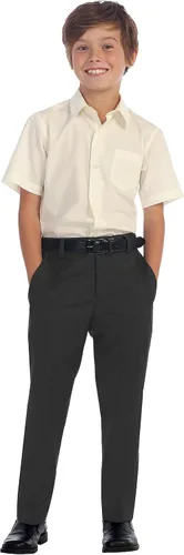 Vista 12 de Gioberti Pantalones de vestir con frente plano para niños Negro