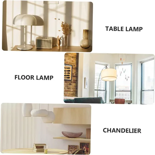 Vista 6 de SECFOU Pantalla de ratán para decoración de cestas de lámpara para lámparas de mesa, bombillas rojas, cubierta de lámpara de pie para interiores