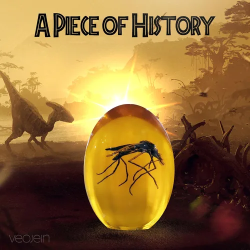 Vista 2 de VEOJEIN Jurassic Mosquito in Amber Insecto 2D detallado recubierto de resina duradera. Perfecto para coleccionistas y entusiastas pisapapeles