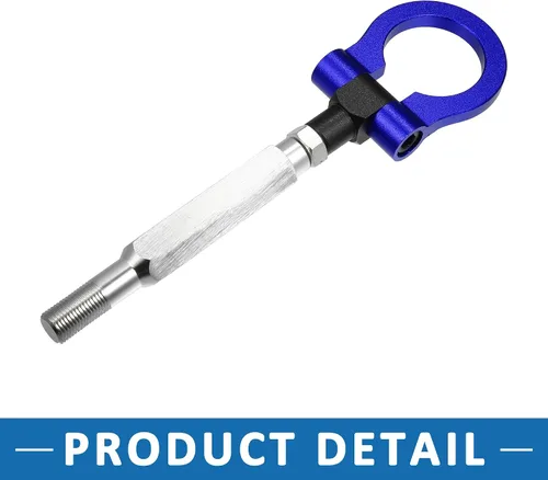 Vista 5 de Anillo de remolque de parachoques delantero Tornillo de gancho de remolque para Subaru BR-Z 2013-2018 aleación de aluminio azul