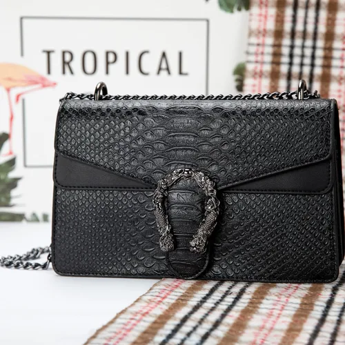 Vista 8 de GLOD JORLEE Trendy Chain Crossbody Shoulder Bags for Women - Luxury Leather Satchel Bag Evening Clutch Purse Handbags