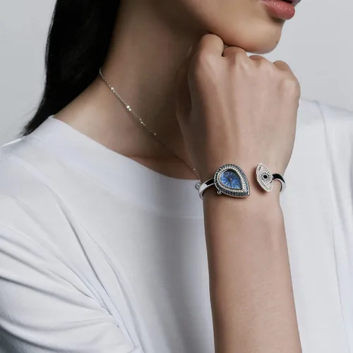 Vista 6 de SAGA Women's Bangle Crystal Collection Inspired Design Bracelet Watch