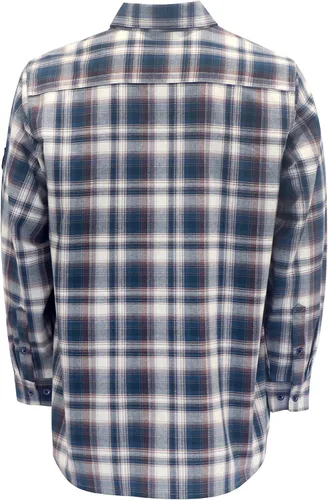 Vista 3 de BOCOMAL Men's FR Shirts 6.25oz Lightweight Flame Resistant Welding Workwear Rojo/Blanco