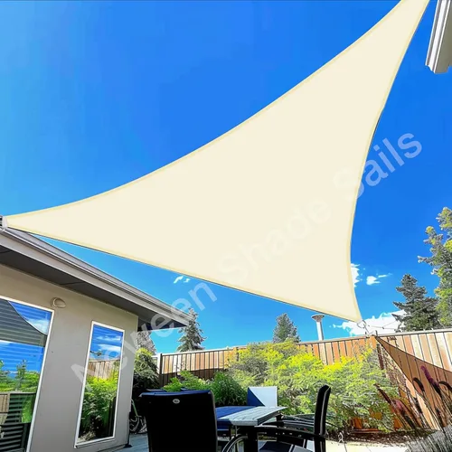 Vista 8 de Neween Toldo Vela, 6'7'' x 6'7'' x 6'7'' Toldo Vela Triangular Impermeable para Patio Jardín Cubierta Pérgola Exterior Toldo Vela 98% Bloqueo UV