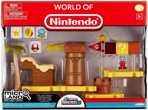 Vista 2 de Nintendo Mario Bros Universe Micro Deluxe Pack Wave 1: Layer Cake Desert Ice Mario Playset