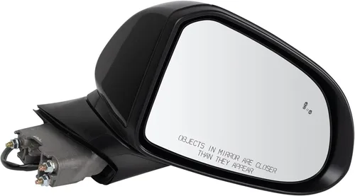 Vista 119 de TRQ Cubierta cromada del espejo manual del lado del pasajero, acabado liso para Volvo VNL 2004-2014