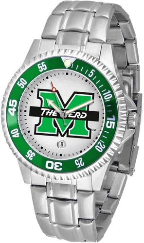 Vista 11 de SunTime Reloj de cuarzo de 1.575 in para hombre, correa de acero inoxidable de 0.787 in, esfera Gameday
