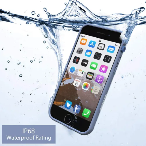 Vista 3 de Funda impermeable para iPhone 8/7/SE 2020, protector de pantalla integrado, totalmente sellado, a prueba de golpes, a prueba de nieve, bajo el agua