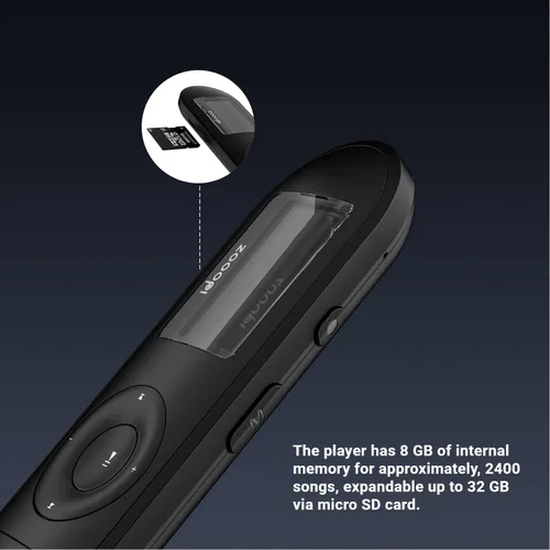 Vista 2 de Reproductor de MP3, reproductor de MP3 USB con radio FM, idoooz U2 8 GB reproductor de música expandible hasta 32 GB, reproductor MP3 USB