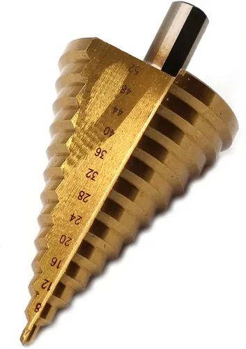Vista 2 de Driak 0.157-2.047 in Metric HSS Titanium Surface Step Drill Bit Set para Madera Metal Materiales Duros Agujero Herramienta de Perforación