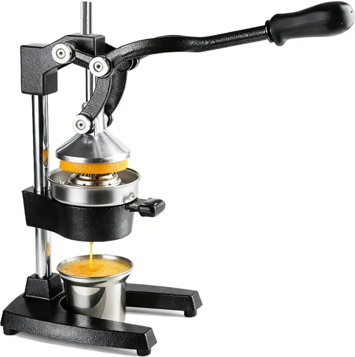 Vista 8 de Exprimidor manual de cítricos de hierro fundido, exprimidor de limón naranja resistente, prensa comercial de cítricos extragrande, fácil de limpiar