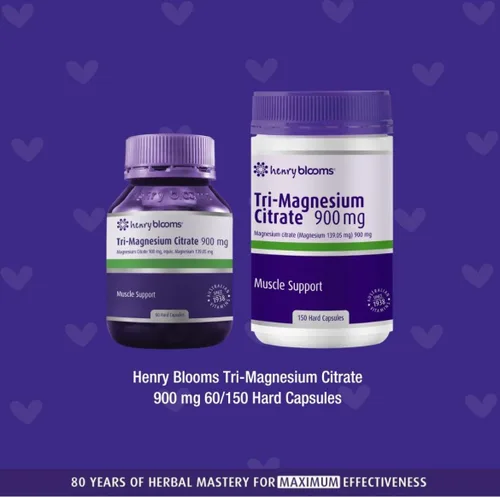 Vista 8 de Henry Blooms Citrato Tri-Magnesio 900mg 150 Cápsulas Paquete a Granel