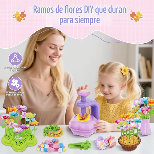 Vista 2 de FUNZBO Juguetes para niñas - Kits de manualidades de ramo de flores