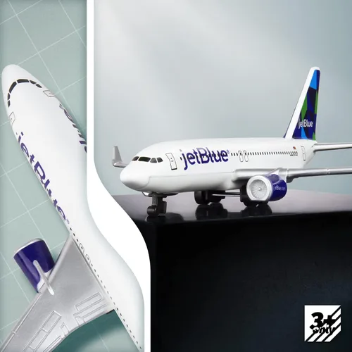 Vista 4 de Modelo aviones modelo Jet Blue modelo avión avión modelo avión modelo para colección y regalos