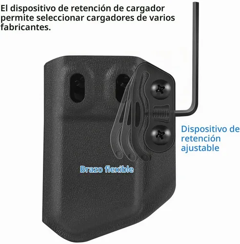 Vista 5 de 2-Pack Portacargadores Universales IWB/OWB Compatibles con Cartuchos de 9mm/.40 de Pila Única