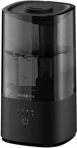 Vista 7 de ROSEKM Humidificadores para dormitorio (1.1L), pequeño humidificador de niebla fría para hogar, plantas y guardería de bebé, humidificador