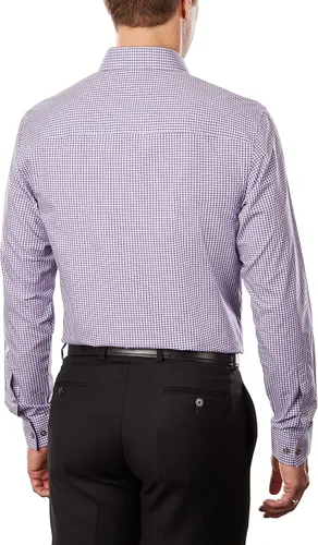 Vista 2 de Kenneth Cole Men's Dress Shirt Slim Fit Checks and Stripes (Patterned)