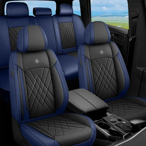 Vista 24 de Fundas de Asientos Compatibles con Toyota Corolla 2015-2026 Funda de Asiento de Automóvil de Cuero, Elegante Impermeable Transpirable Fácil