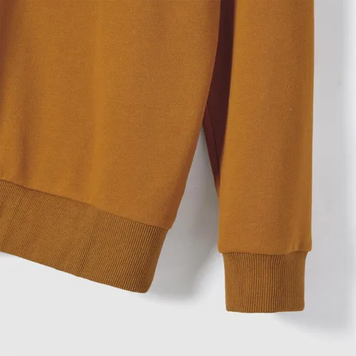Vista 7 de PATPAT Sudadera familiar a juego con bloques de color, gris y blanco, estampado de estrellas de manga larga