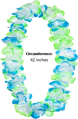 Vista 3 de FreshDear 12 unidades de leis hawaianos a granel, leis para fiesta luau, leis hawaianos para adultos, regalos de fiesta en la playa para adultos
