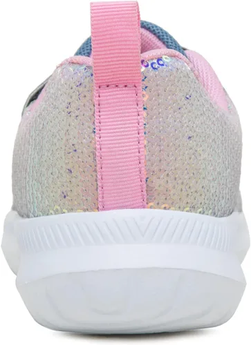 Vista 5 de Toandon Tenis ligeros con lentejuelas brillantes para niñas de 5 a 10 años