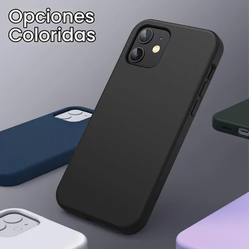 Vista 6 de JETech Funda de silicona para iPhone 12 mini, color negro