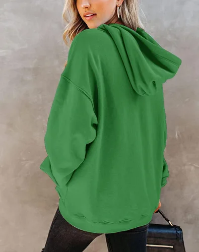 Vista 2 de Orchidays Sudaderas casuales con bolsillo para mujer, manga larga, con cordón