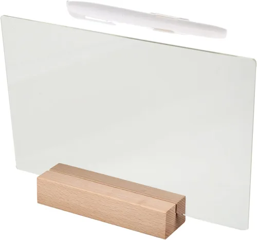 Vista 8 de Tablero de notas acrílico, lámpara de noche, tablero de mensajes, tablero de notas borrable, tablero de mensajes para el hogar, tablero de madera