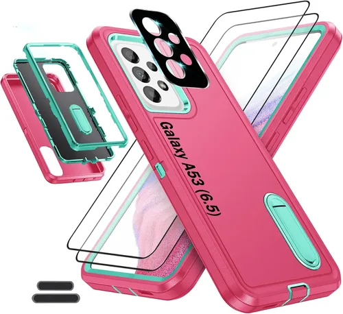 Vista 8 de La funda está especialmente diseñada para Galaxy A53 (5G) de 6.5 pulgadas, protección de cuerpo completo, resistente absorción de golpes, goma