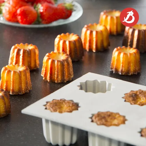 Vista 5 de de Buyer ELASTOMOULE - Molde de silicona para canele, crea 6 pasteles franceses, fácil de usar y limpiar, apto para lavavajillas