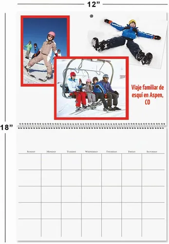 Vista 2 de Current Calendario de pared colgante Álbum de recortes en blanco