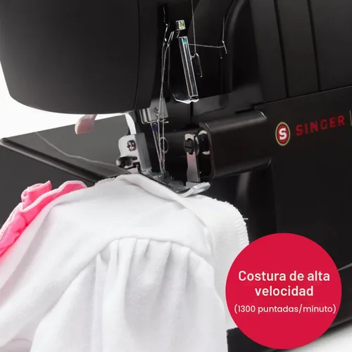 Vista 5 de SINGER® HD0500S Heavy Duty Serger Overlock Machine, 2-3-4 Rosca, Negro Negro (HD0500S)