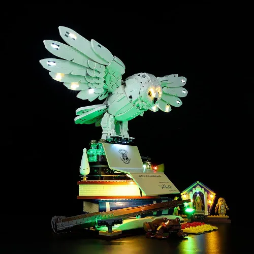 Vista 5 de Kyglaring Kit de luz LED compatible con iconos de Lego Hogwarts, edición de coleccionista 76391, bloques de construcción, accesorios de iluminación