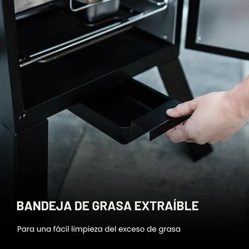 Vista 5 de Masterbuilt® Ahumador eléctrico vertical para barbacoa de 30 pulgadas con control de temperatura analógico, estantes cromados para ahumar y 535