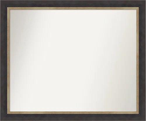 Vista 293 de Amanti Art Espejo personalizado, espejo de baño negro Astor, espejo de pared o espejo de tocador de baño sobre el fregadero (25 x 25 pulgadas)