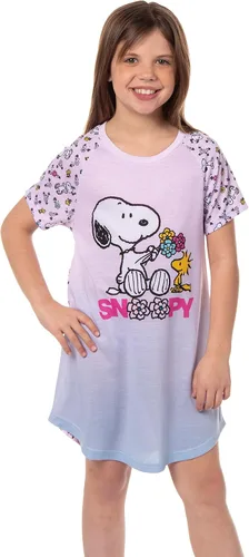 Vista 5 de INTIMO Peanuts Snoopy Woodstock Flowers Friends Camisón de dormir para niña