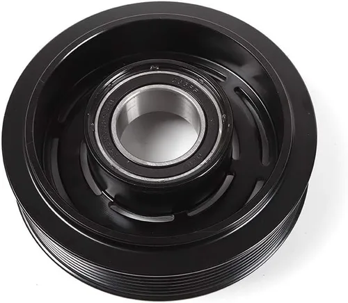 Vista 8 de Kit de embrague de compresor de CA para cubo de bobina de polea (7 poleas de ranura, rodamiento, bobina, placa) se adapta a 1996-2002 para Dodge RAM