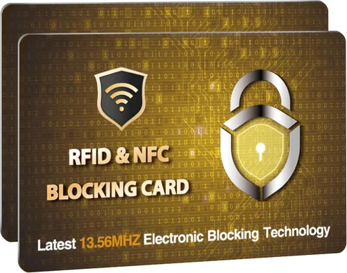 Vista 17 de SaiTech IT Paquete de 5 Tarjetas de Bloqueo RFID, Una Tarjeta Protege Toda la Billetera y Cartera, Protector de Tarjetas de Débito y Crédito