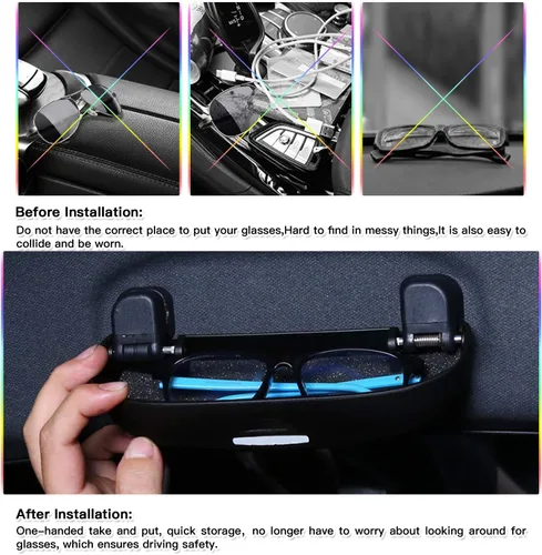 Vista 4 de SKTU Para Toyota Venza 2021 2022 2023 2024 - Soporte para lentes de sol para automóvil, 2023 2024, caja de almacenamiento para gafas de sol Venza