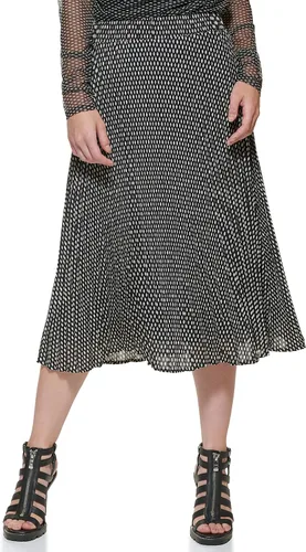 Vista 6 de DKNY Falda deportiva estampada fácil de la cintura del logotipo de las mujeres Bl Fr Pn M