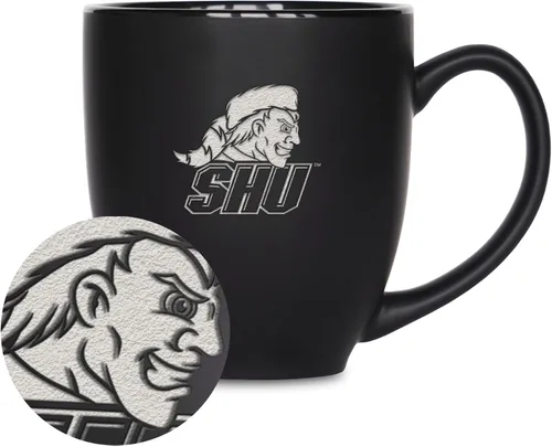 Vista 294 de Rico Industries - Taza de cerámica mate negra con grabado láser estándar de 15oz para NCAA (escuelas T & U) - Para bebidas calientes o frías
