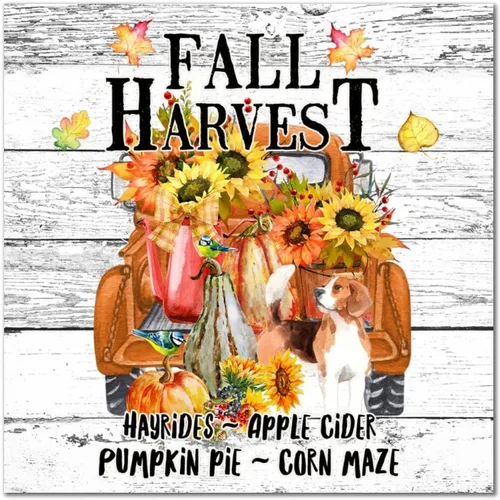 Vista 7 de Fall Harvest Sunflower American Bully - Cartel de madera retro de bienvenida para otoño, placa de pared de calabaza, granja, tablón de madera