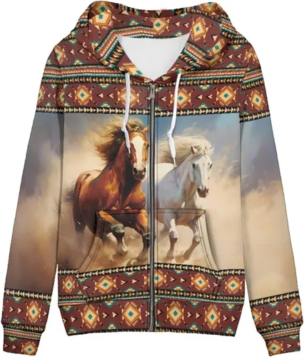 Vista 11 de Showudesigns Sudaderas con capucha y cremallera para mujer XS-5XL Un pollo
