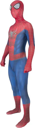 Vista 2 de AMOTEM Superhero Cosplay Halloween Costume Spandex Onesie The Amazing Spider Bodysuit