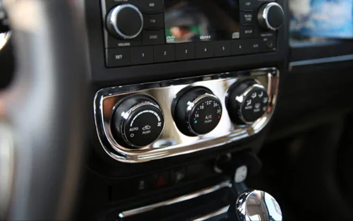 Vista 3 de 2011-2015 para Jeep Patriot, borde del botón interruptor de aire acondicionado, accesorios internos, ABS