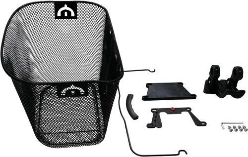 Vista 3 de AlveyTech Cesta de alambre frontal universal con accesorios de montaje de liberación rápida para bicicletas y scooters – Cestas de bicicleta grandes