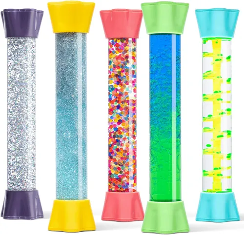 Vista 10 de Special Supplies Juguete de burbujas de movimiento líquido, tubos geniales, temporizador de reloj de arena colorido con movimiento de gotas