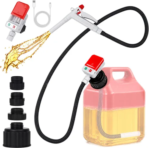 Vista 9 de Bomba de transferencia de combustible (3.2 GPM) con sensor de parada automática, manguera de 51 pulgadas de transferencia automática de bomba de gas